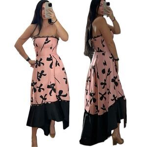 Sachin babi Pink Floral Petal Gown